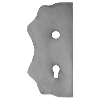 Štít 250x125x3mm s otvory, rozteč 90mm, otvor pro kliku ø 19,5mm, hladký, oboustranný (levý i pravý), pro zámek ZM90/80