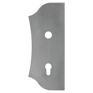 Štít 250x104x3mm s otvory, otvor pro kliku ø 19,5mm, hladký, oboustranný (levý i pravý), pro zámek ZM90/80