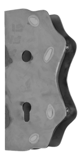 Kazetová sestava pro branku 250x95x40mm, otvor pro kliku ø 20mm, na profil 40x40mm, hladká, pro zámek ZM90/80