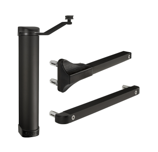 Hydraulický zatvárač, pre krídlové brány do 75 kg / 1,1 m, SILV