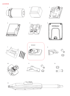 041A0301 odblokovací mechanismus s klíčem
