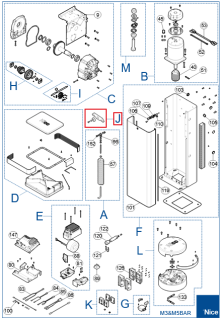 Vyvažovacia páka pre M3BAR a M5BAR SPAMG121A00